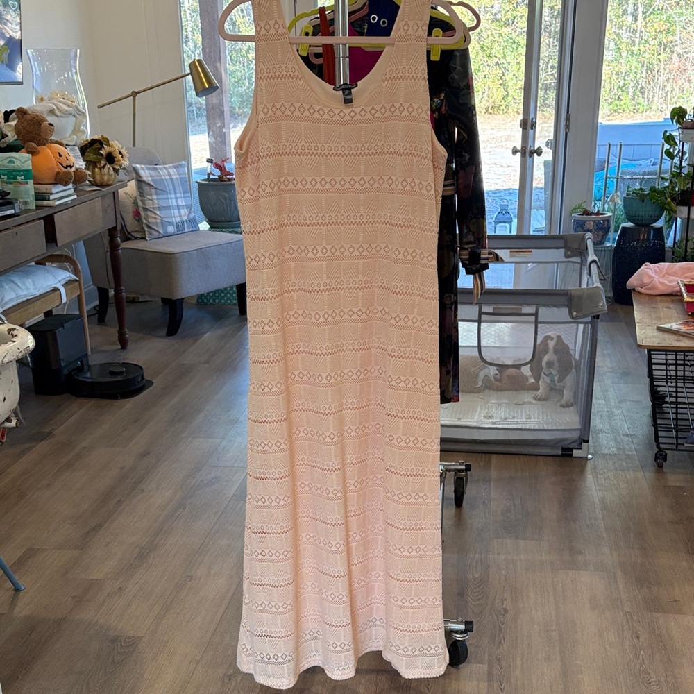 Elegant Lace Maxi Dress in Cream
